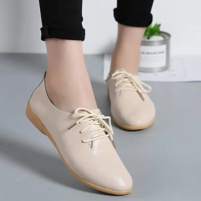 Fashion Sneakers Women Flats Genuine Leather Women shoes Loafers