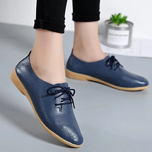 Fashion Sneakers Women Flats Genuine Leather Women shoes Loafers