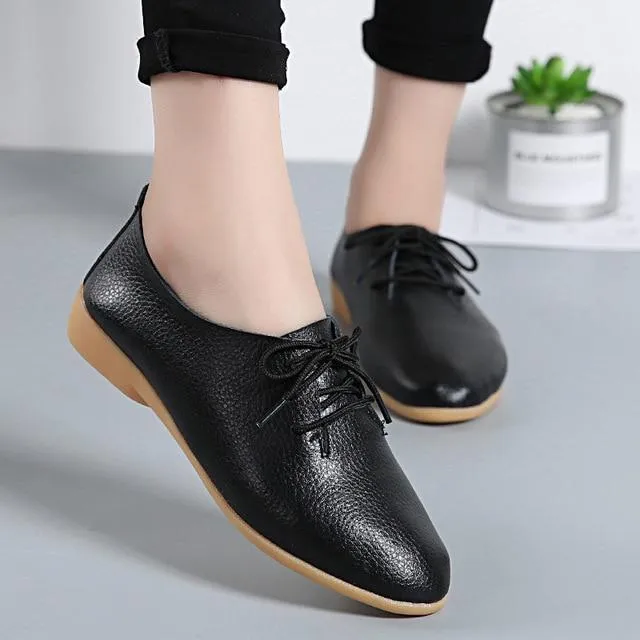 Fashion Sneakers Women Flats Genuine Leather Women shoes Loafers