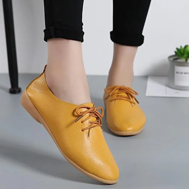 Fashion Sneakers Women Flats Genuine Leather Women shoes Loafers