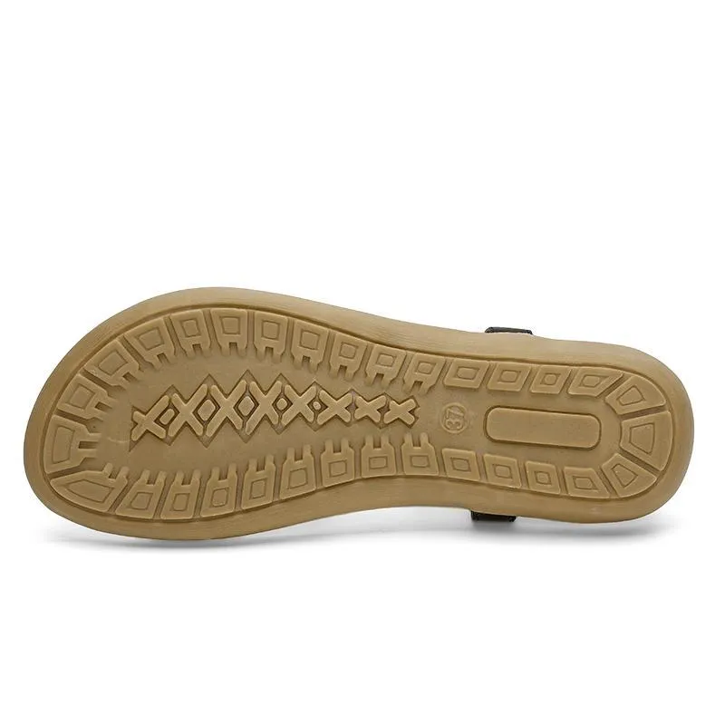 fashion women sandals elastic t-strap bohemia beaded owl slipper flat sandals