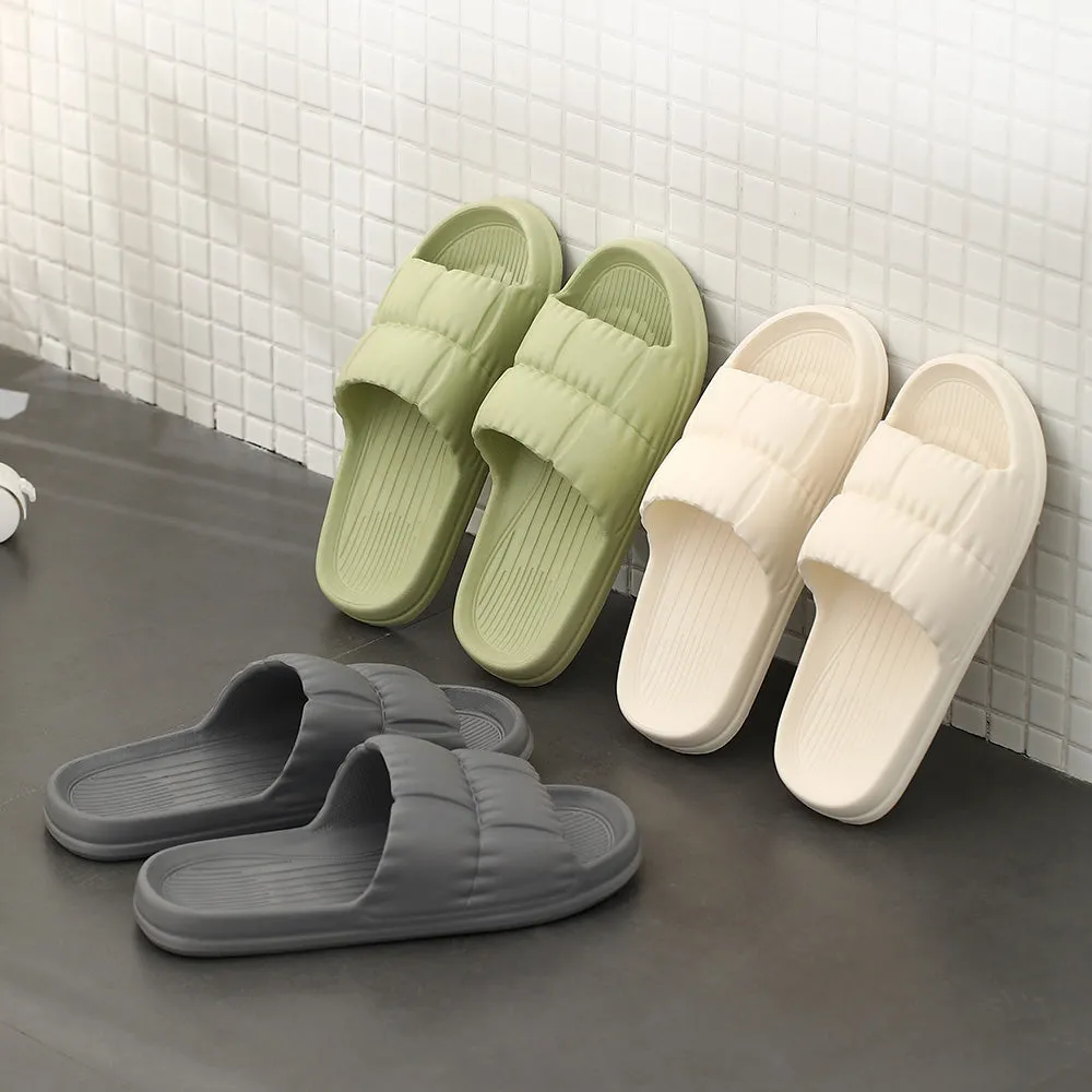 Fasola Lightweight Bathroom Slippers, White, Size 39/40, One Pair