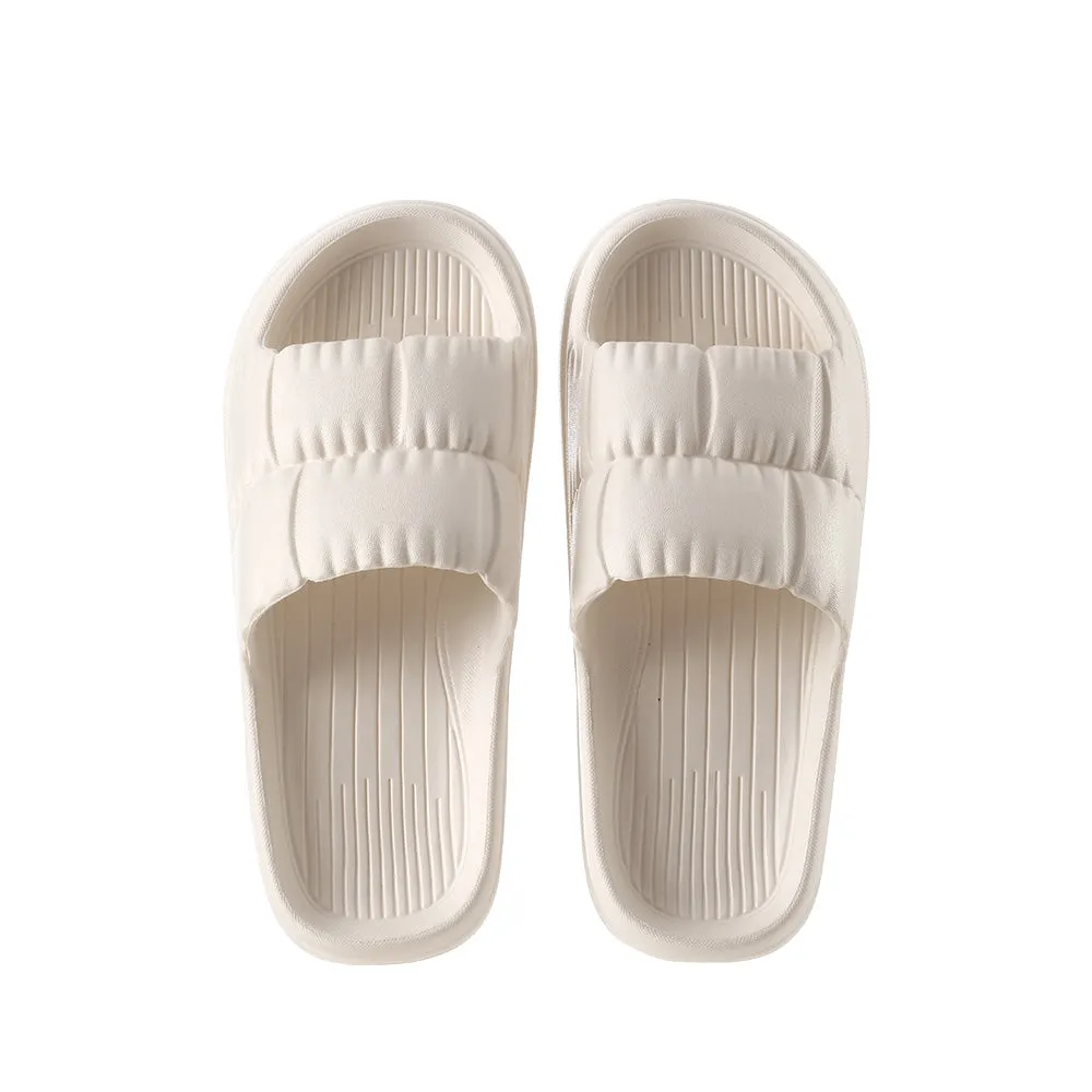 Fasola Lightweight Bathroom Slippers, White, Size 39/40, One Pair