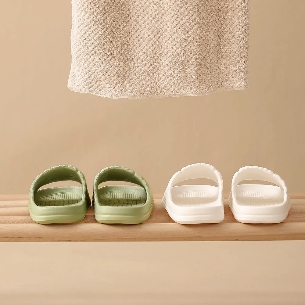 Fasola Lightweight Bathroom Slippers, White, Size 39/40, One Pair