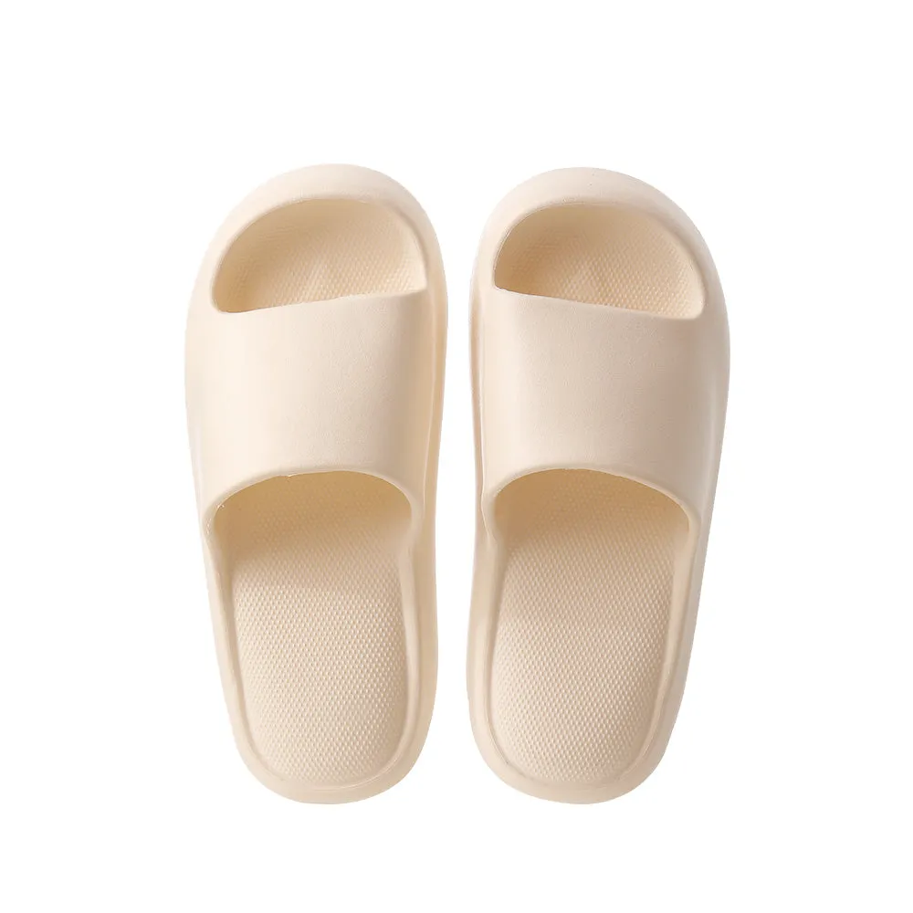Fasola Thick-Soled Bathroom Slippers, White, Size 39/40 - One Pair