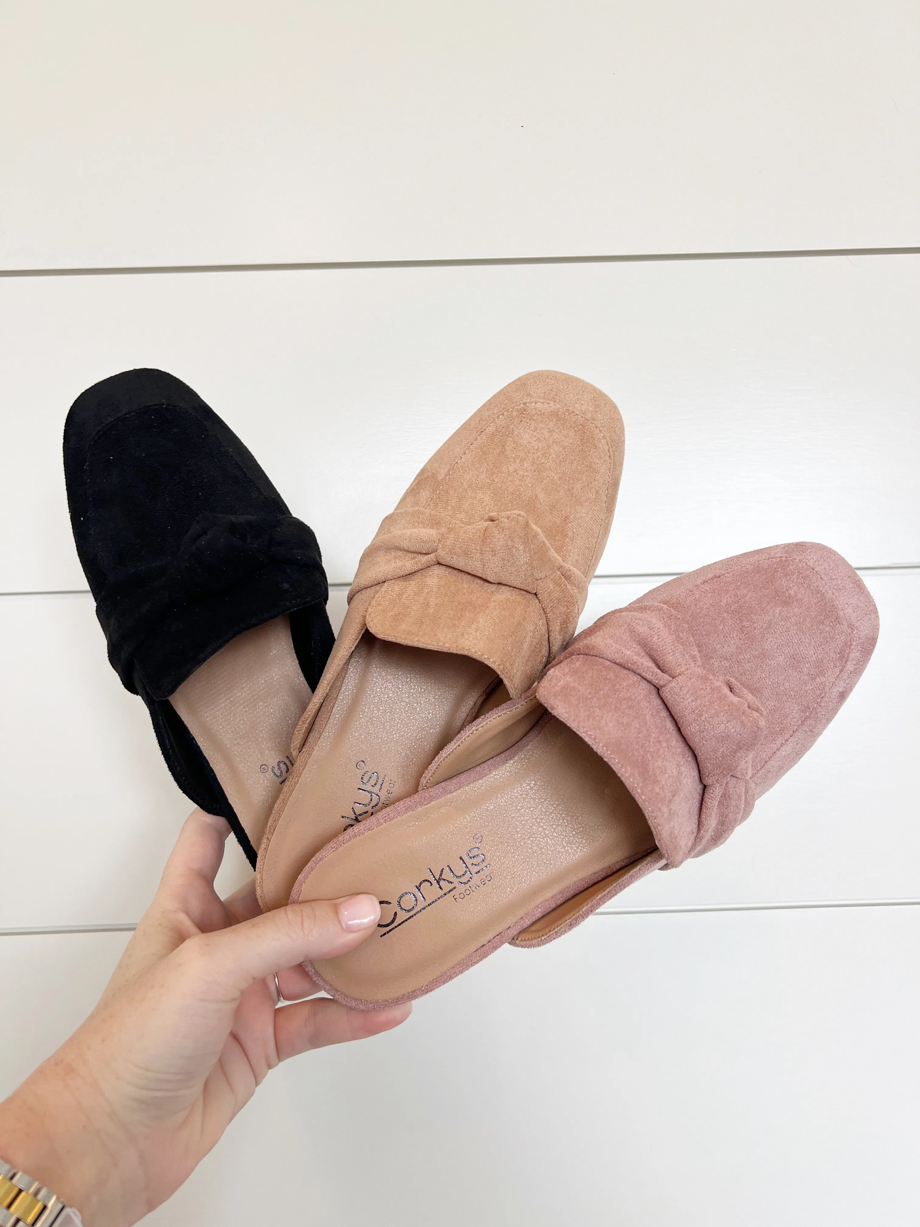 FINAL SALE: Clingy Slip-On Shoe by Corky’s - Blush Faux Suede