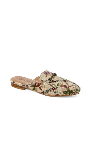 FINAL SALE: Sand Brocade Floral Charmer Mules by Corky's