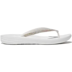 FitFlop Iqushion Sparkle Ergonomic Urban White Sandals