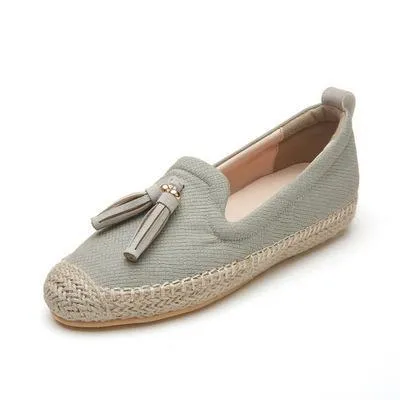 Flat Fisherman Shoes Woman Casual Women Pearl tassel Rhinestone platform Shoes