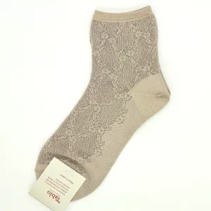 Floral Lace & Mesh Short Socks