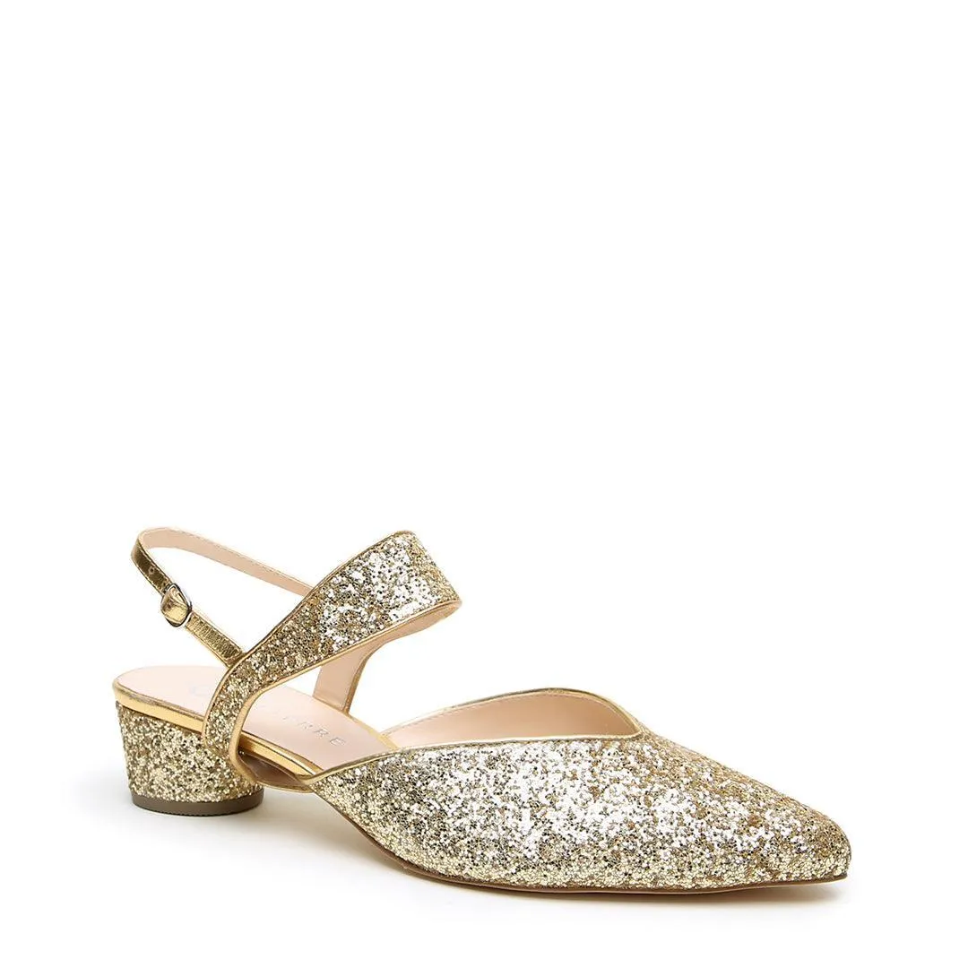 Gatsby Glitter V Slide   Elsie Strap