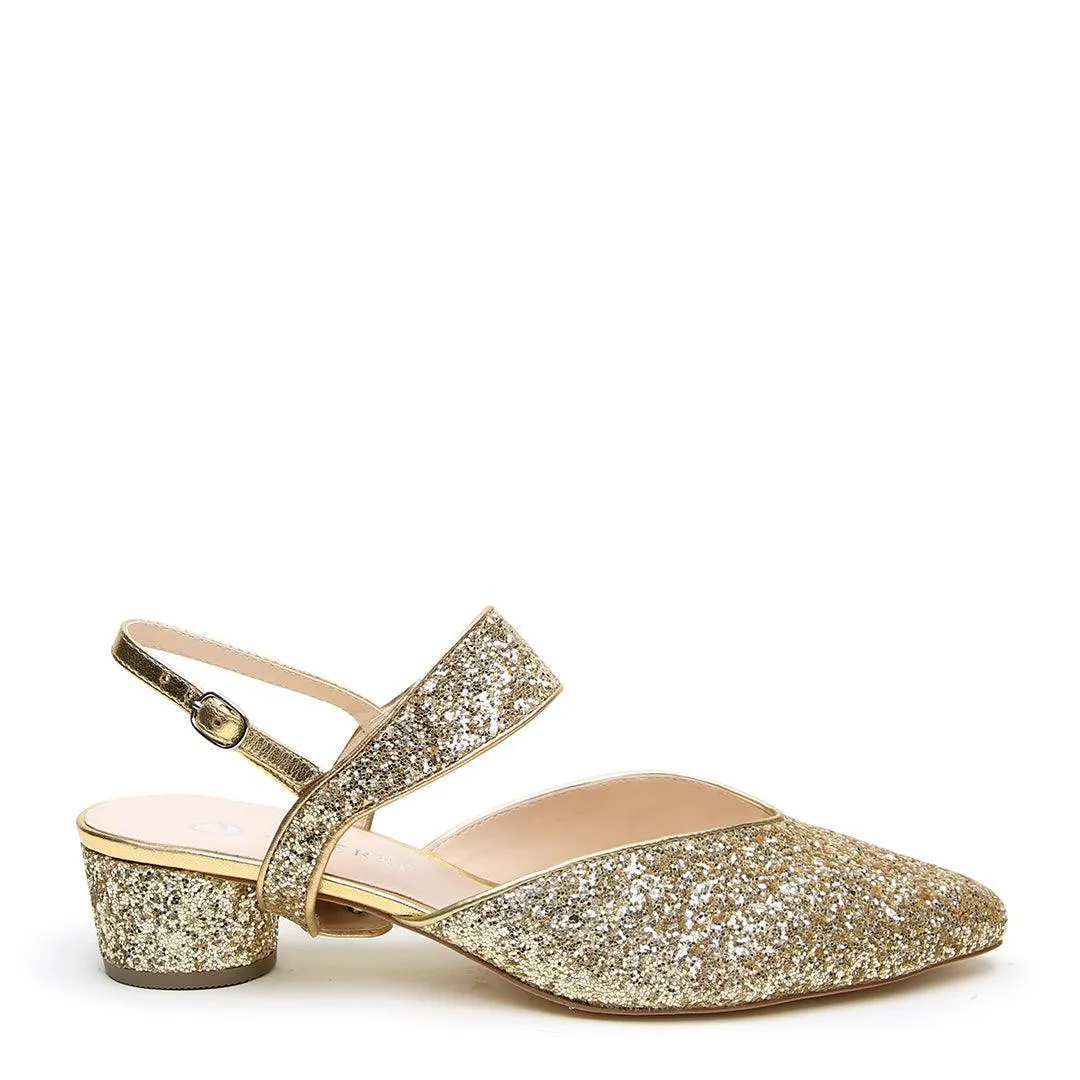 Gatsby Glitter V Slide   Elsie Strap
