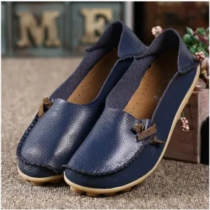 Genuine Leather Shoes Woman Loafers