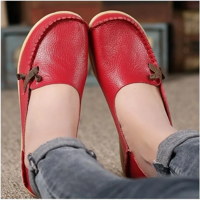 Genuine Leather Shoes Woman Loafers
