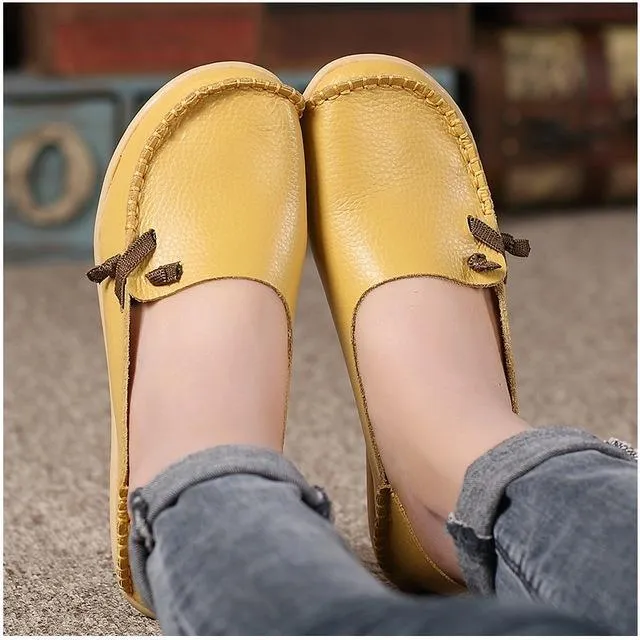 Genuine Leather Shoes Woman Loafers