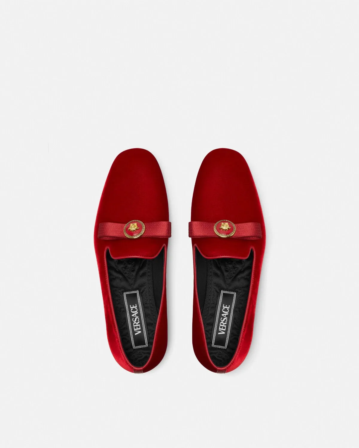 Gianni Ribbon Velvet Slippers