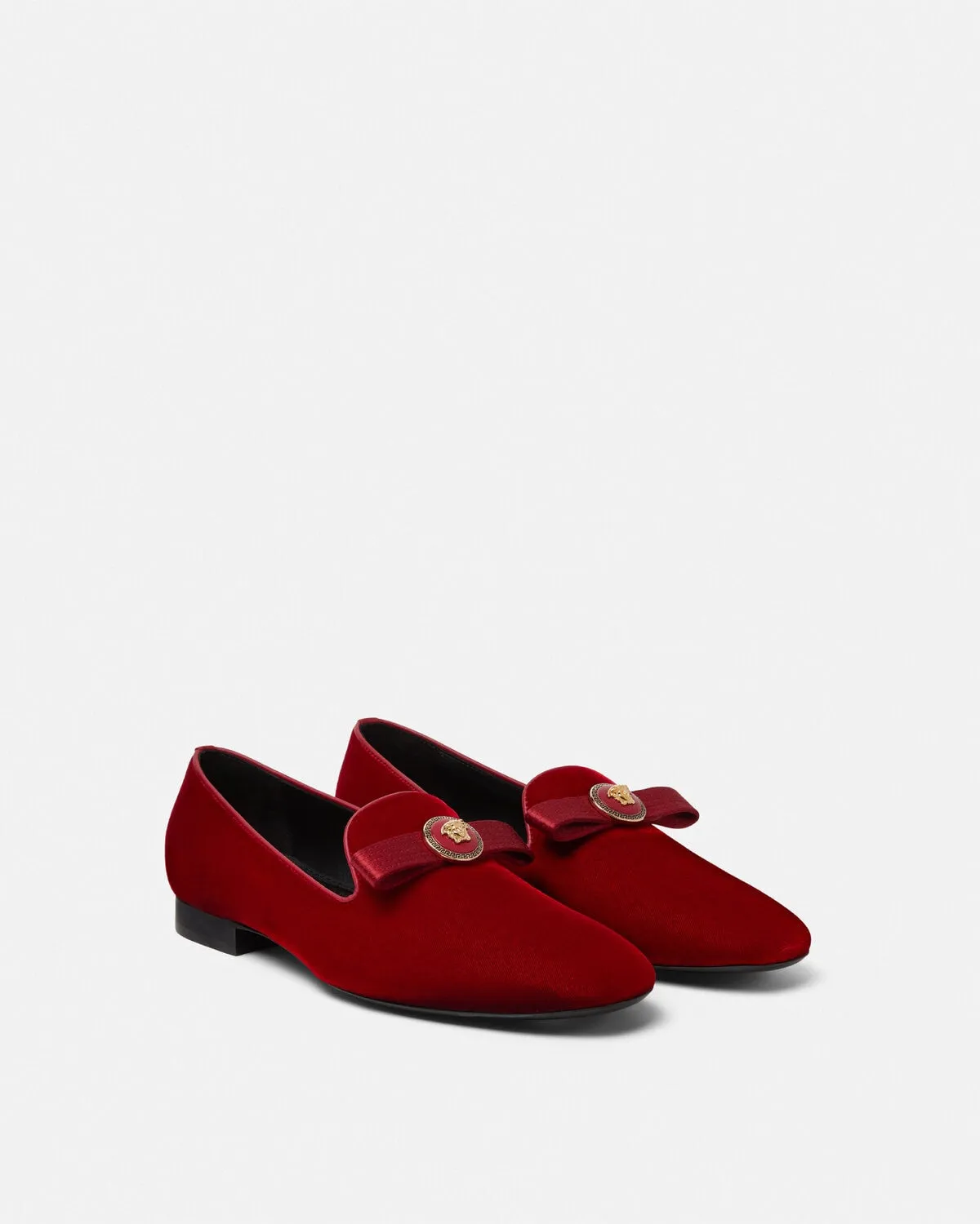 Gianni Ribbon Velvet Slippers