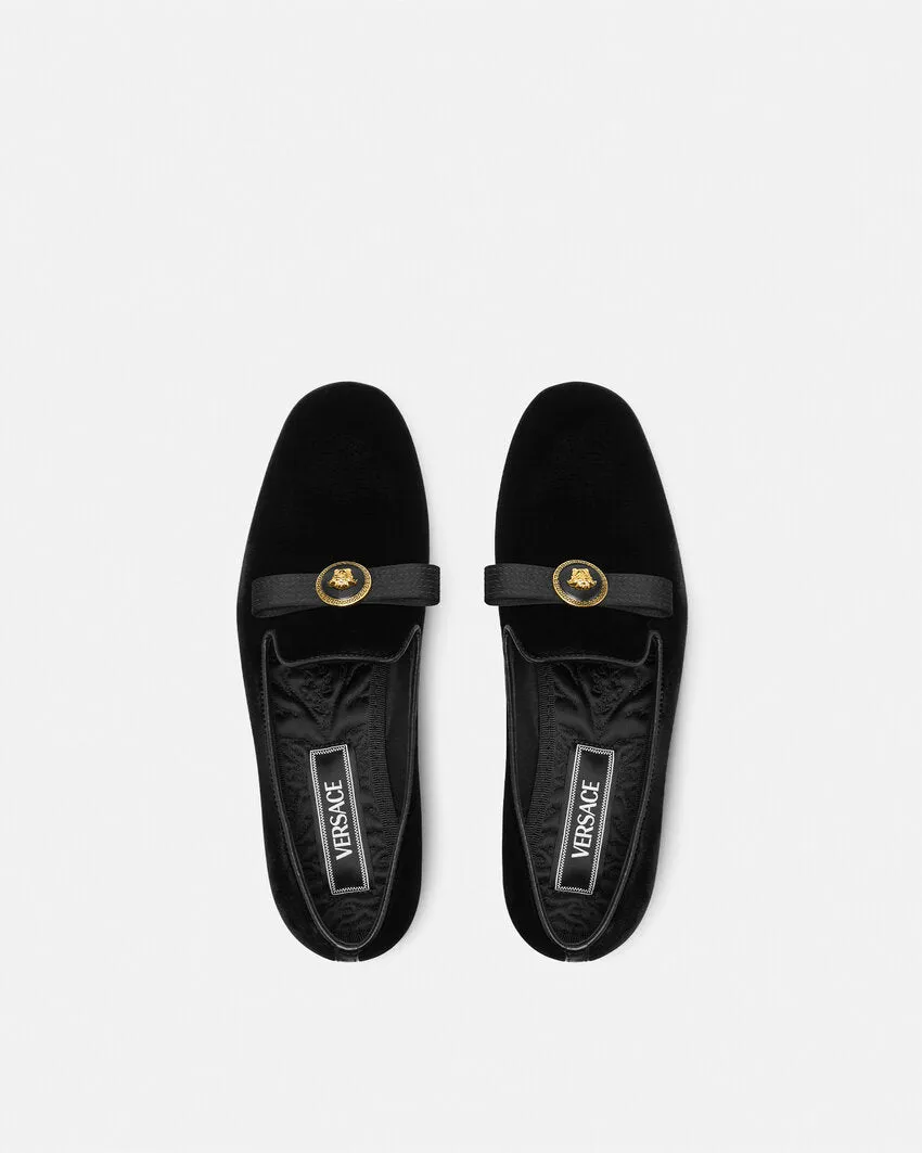 Gianni Ribbon Velvet Slippers