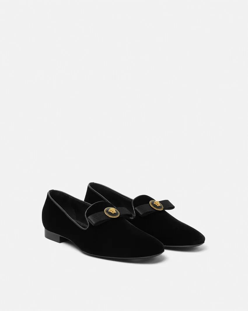 Gianni Ribbon Velvet Slippers