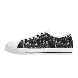 Gold Butterfly Womens Lightweight Low Top Canvas Shoes