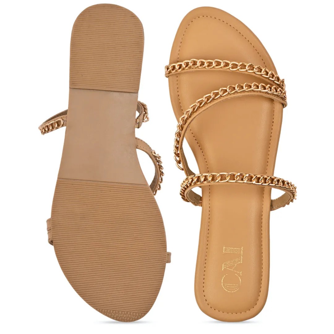Gold Chained Flats