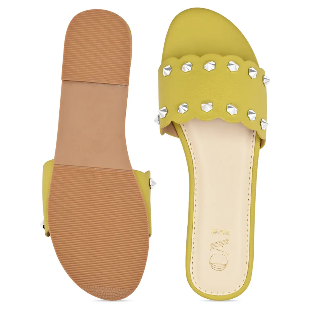 Green Multi Stud Flats