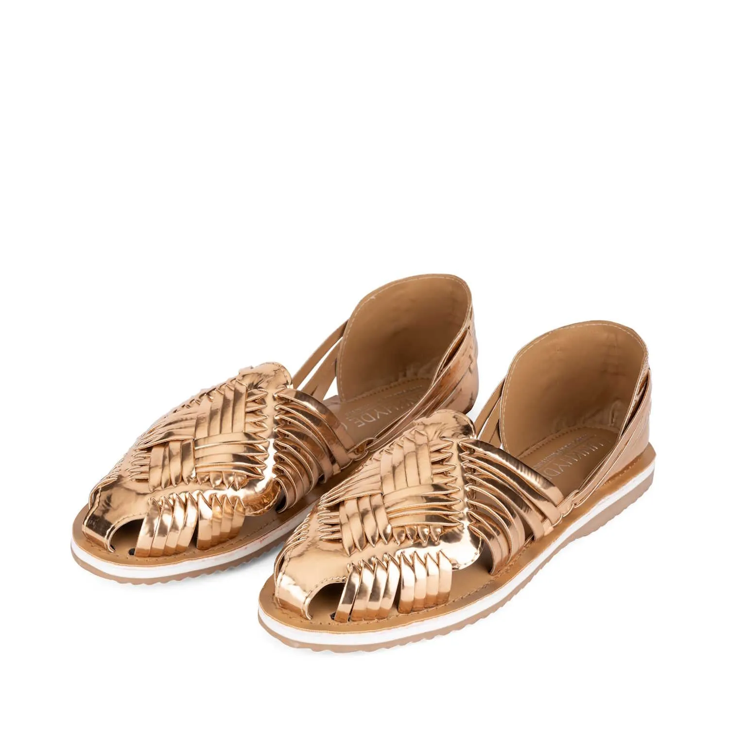 Haora Rose Gold Huarache Sandals