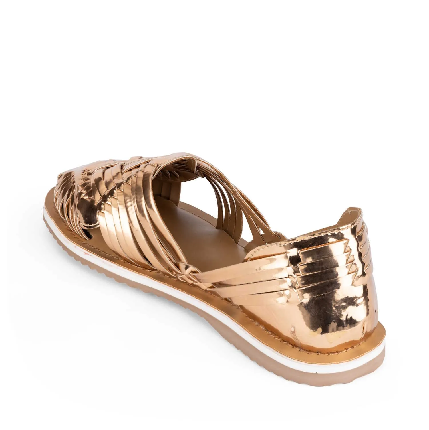 Haora Rose Gold Huarache Sandals