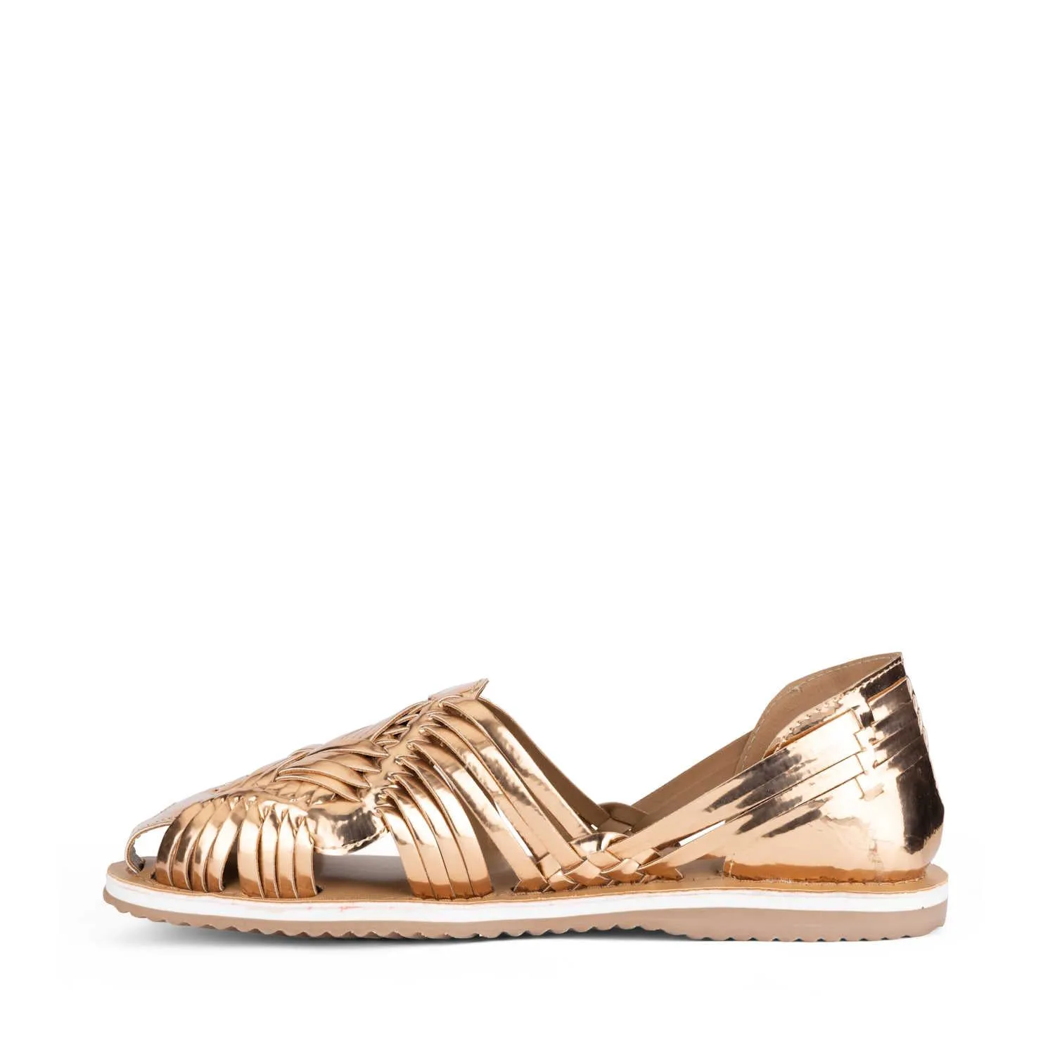 Haora Rose Gold Huarache Sandals