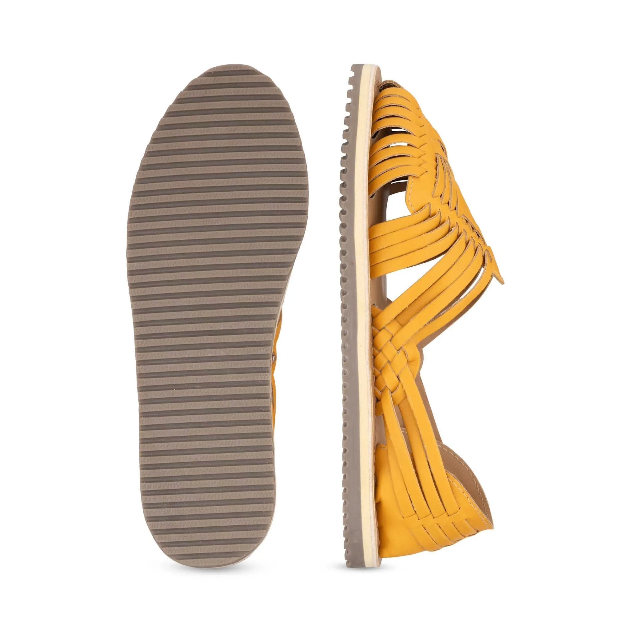 Haora Yellow Huarache Sandals