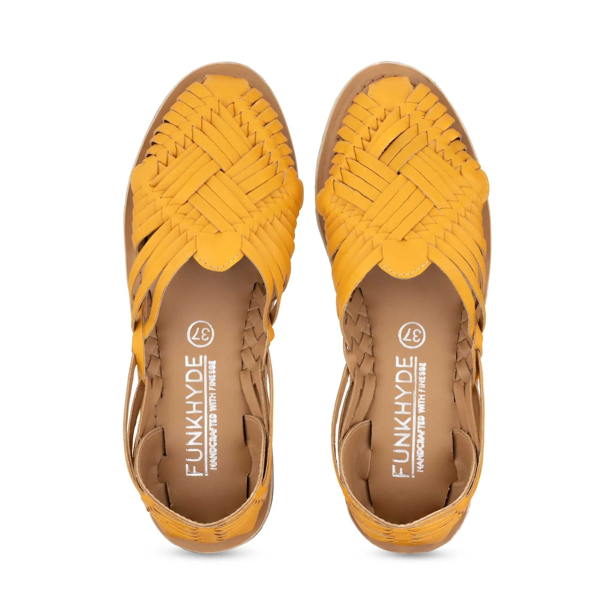 Haora Yellow Huarache Sandals
