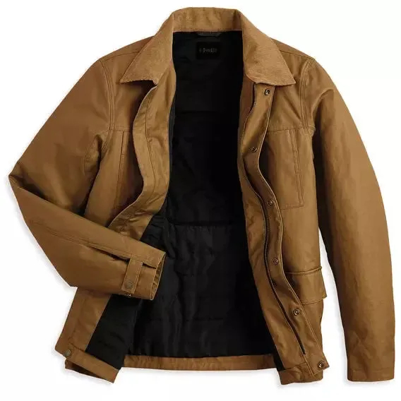 Harley-Davidson® Men's Mesa ADV Waxed Riding Jacket - Dull Gold