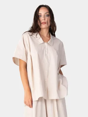 Hi Lo Drop Shoulder Organic Cotton Shirt