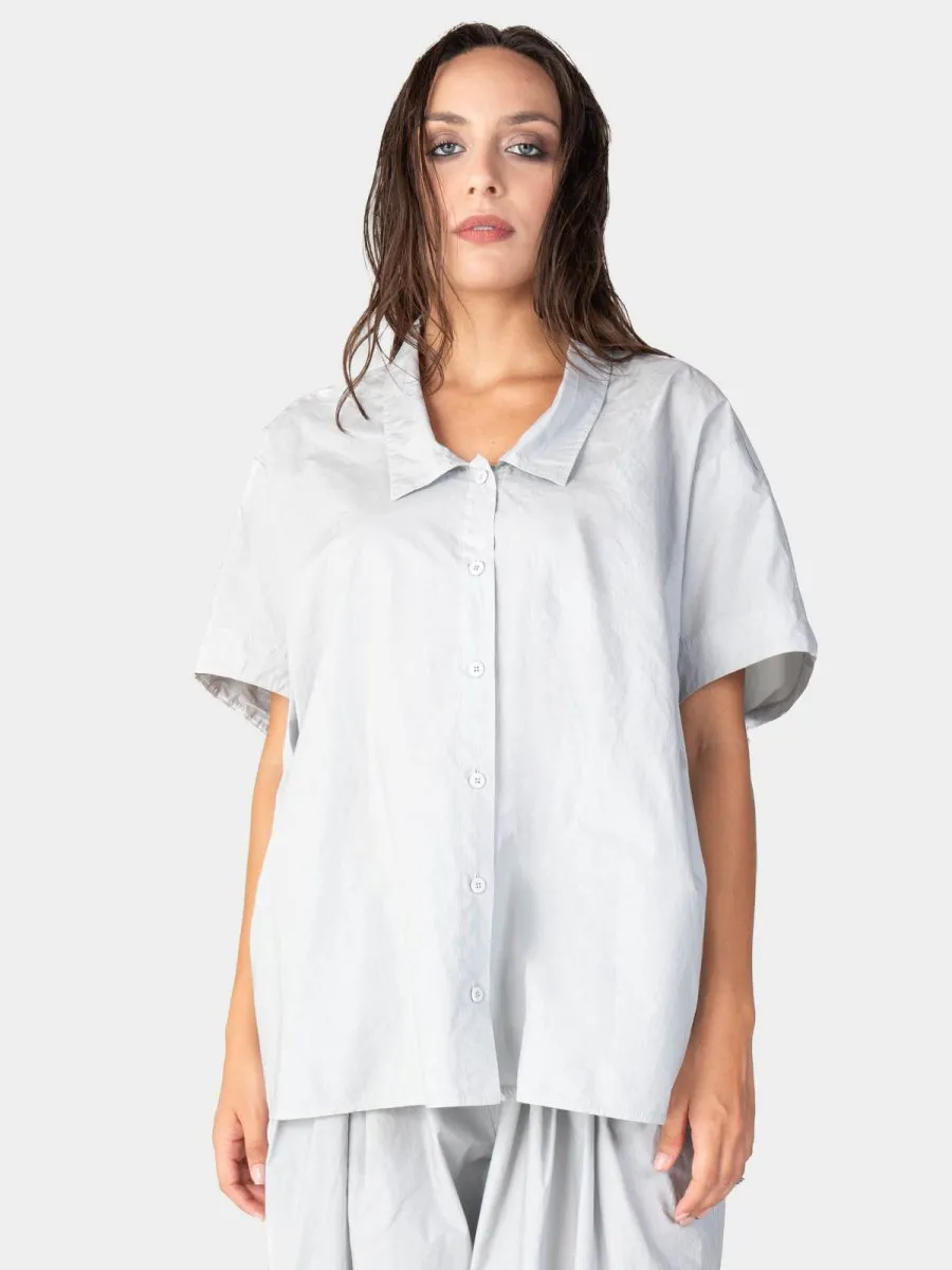 Hi Lo Drop Shoulder Organic Cotton Shirt