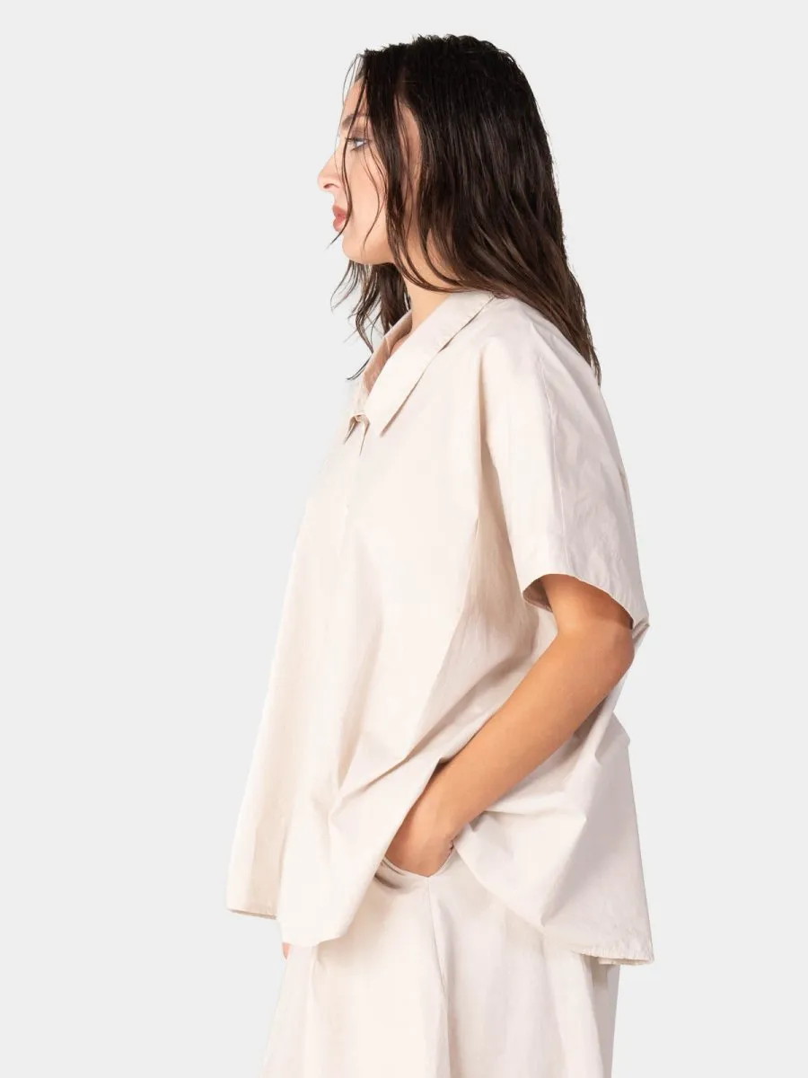 Hi Lo Drop Shoulder Organic Cotton Shirt