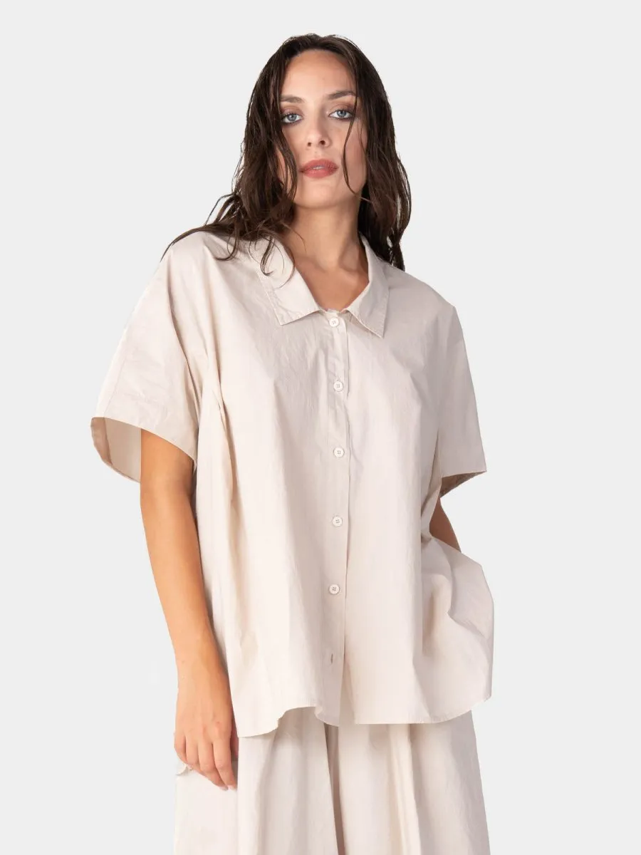 Hi Lo Drop Shoulder Organic Cotton Shirt