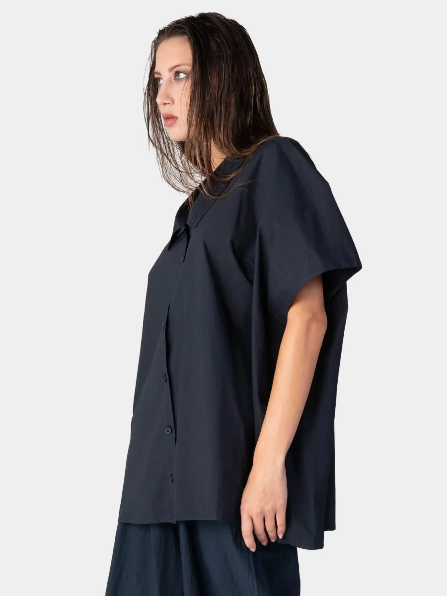 Hi Lo Drop Shoulder Organic Cotton Shirt