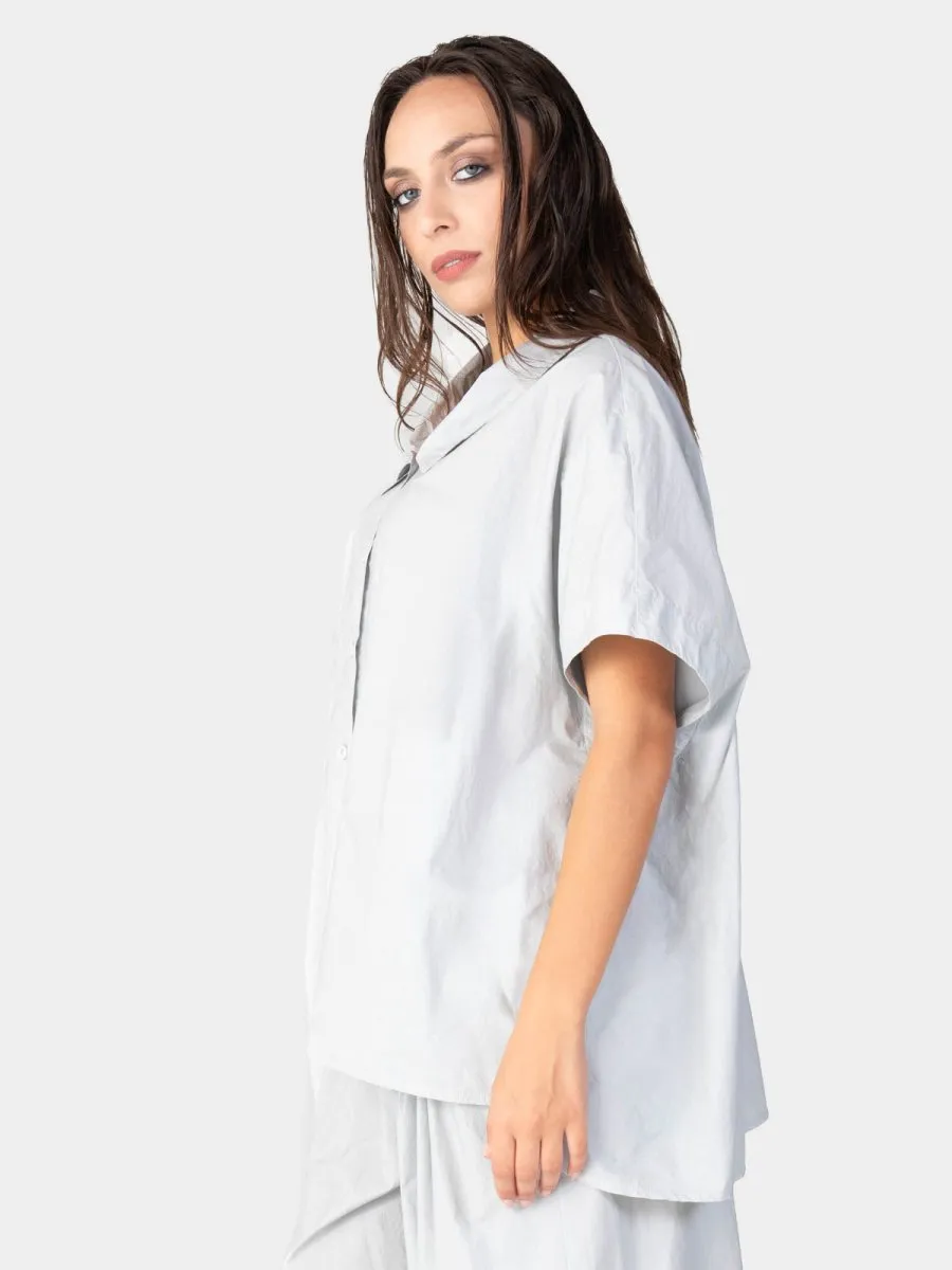 Hi Lo Drop Shoulder Organic Cotton Shirt