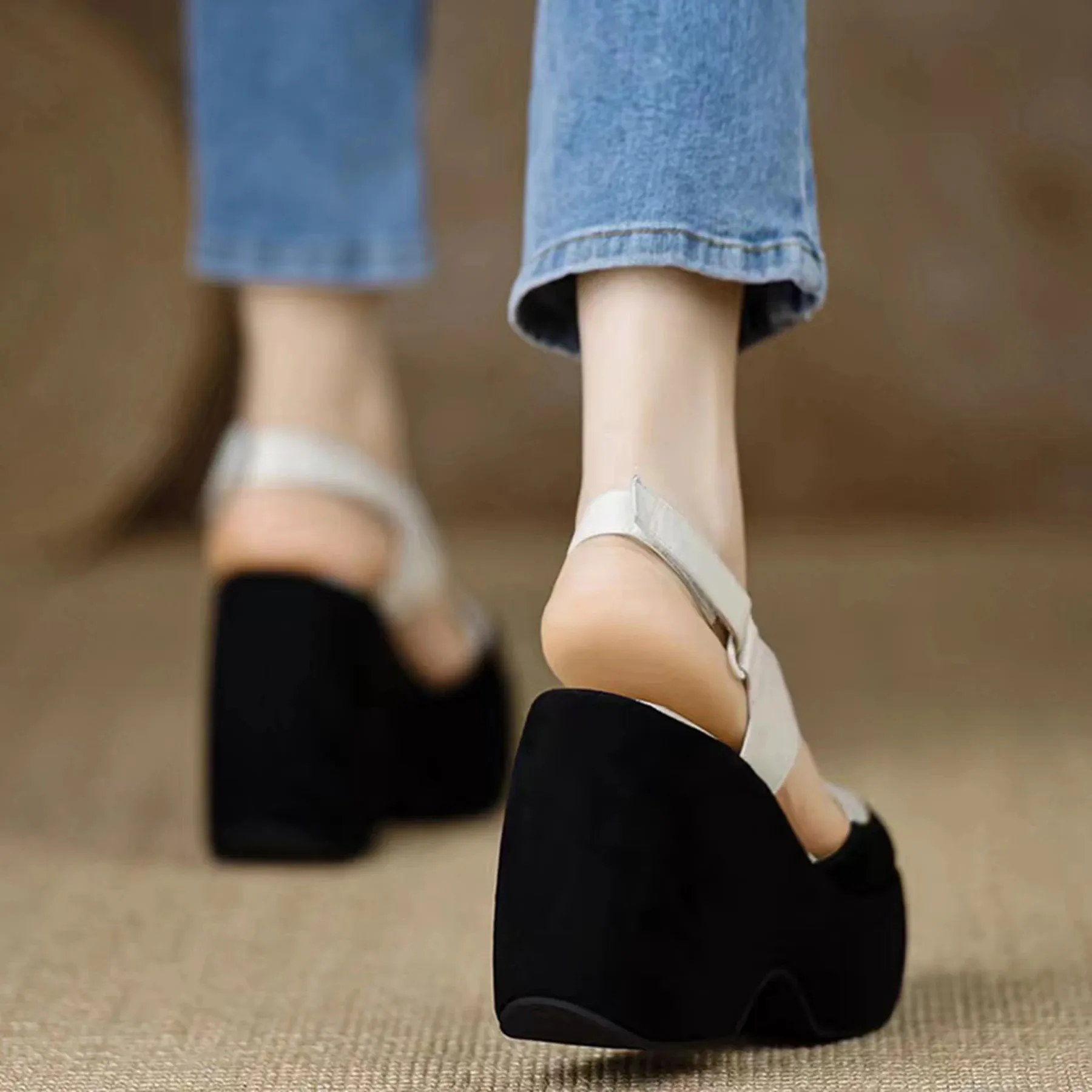 High Thick Luxury Women Sandals