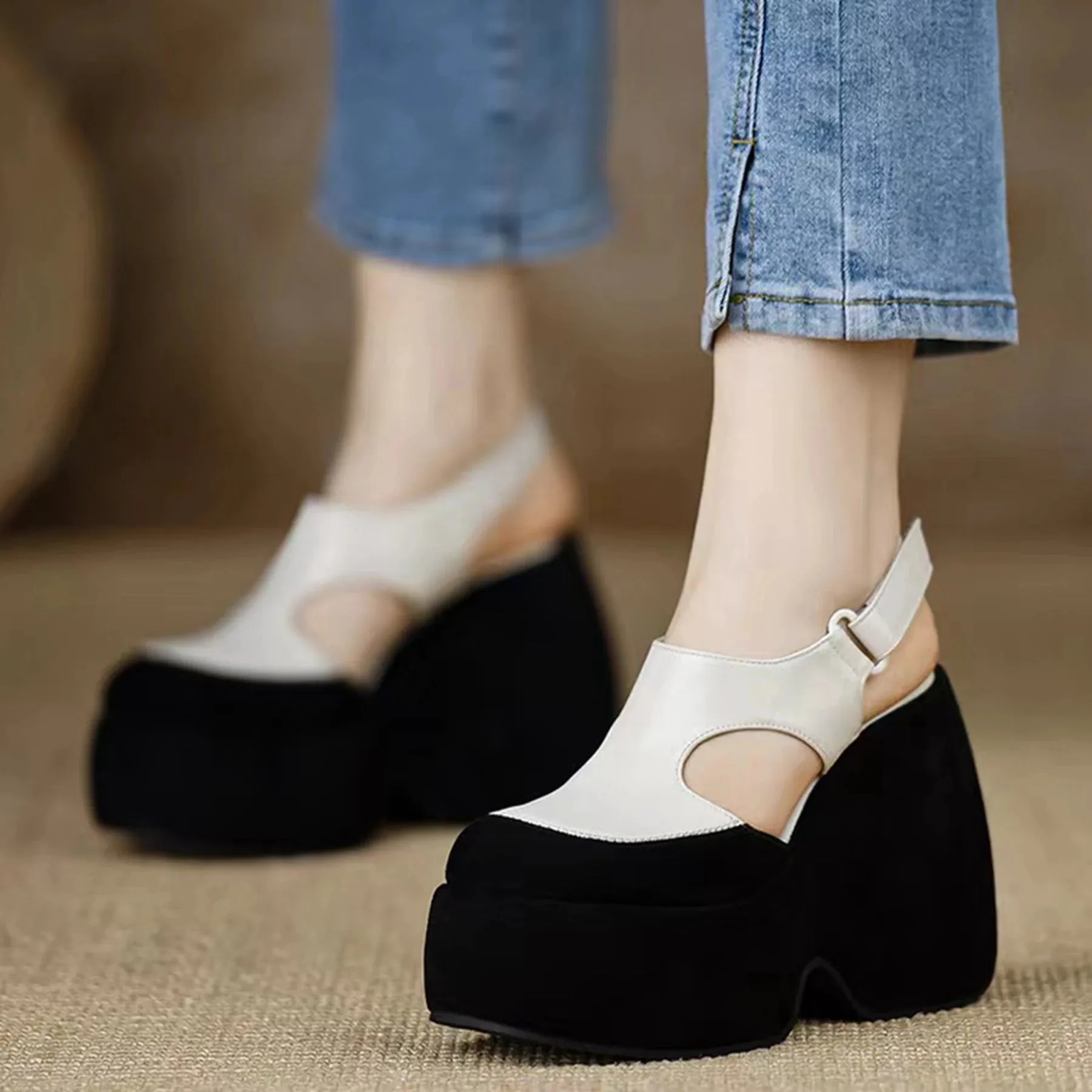 High Thick Luxury Women Sandals
