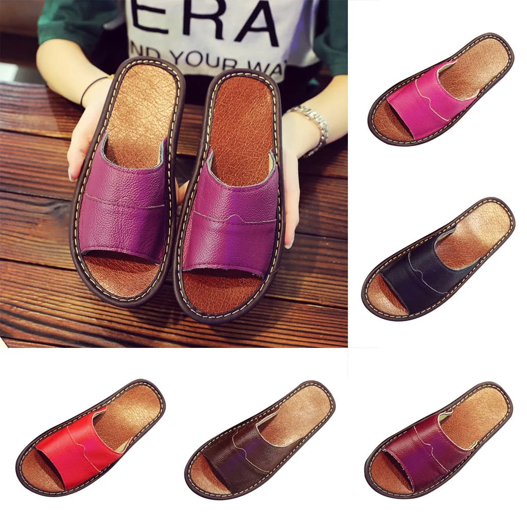 Household Lovers Sandals And Slippers Wooden Floor Non-slip Deodorant Slippers