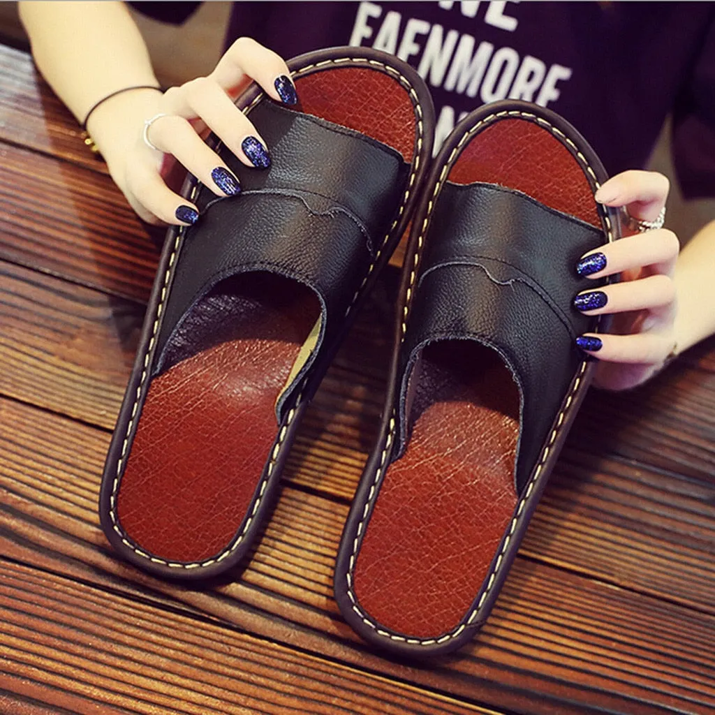 Household Lovers Sandals And Slippers Wooden Floor Non-slip Deodorant Slippers