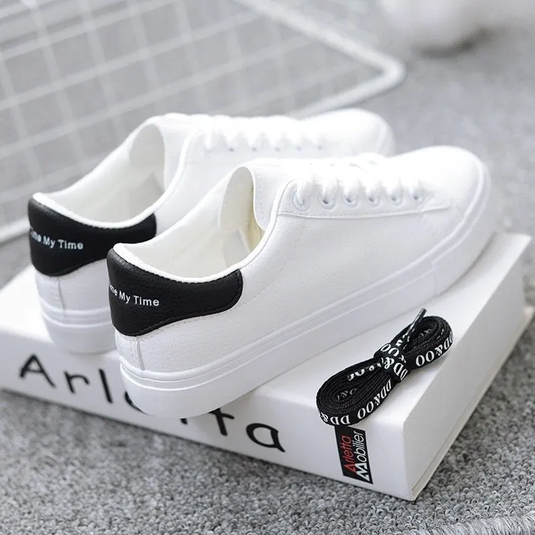 INSTOCK- White Korean breathable women's board shoes