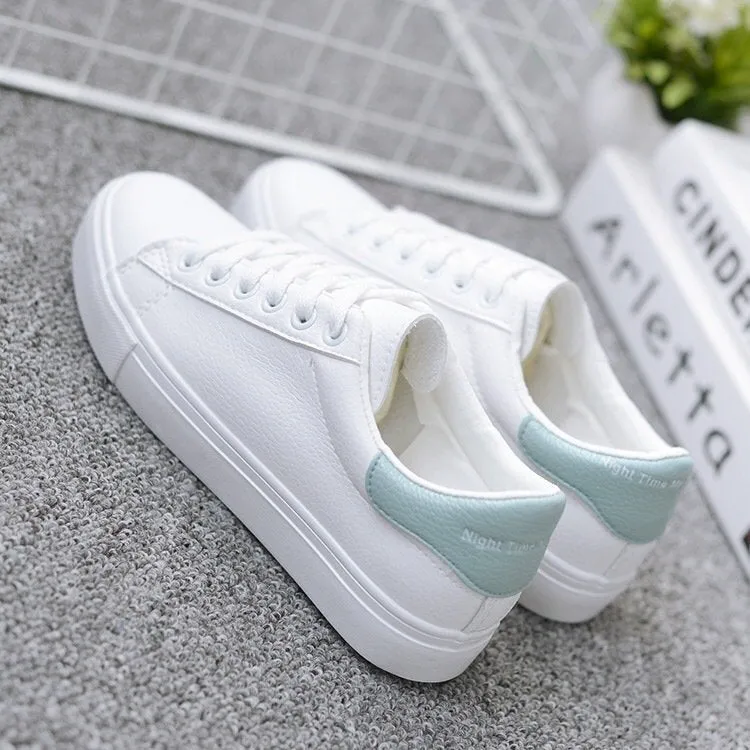 INSTOCK- White Korean breathable women's board shoes