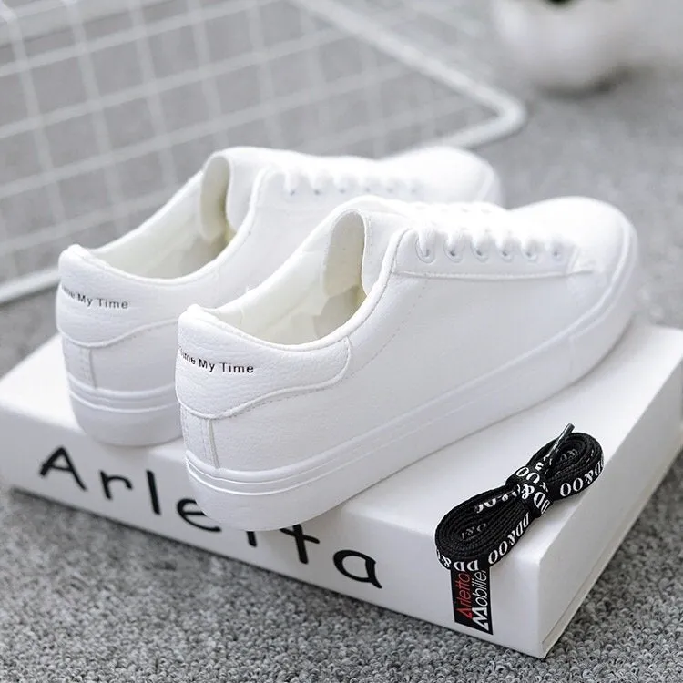 INSTOCK- White Korean breathable women's board shoes