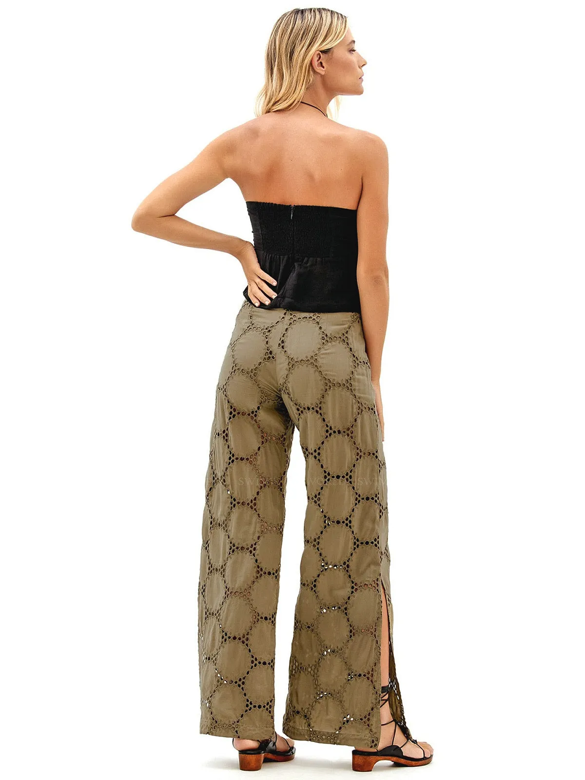 Iris Tube-Eyelet Ester Pants