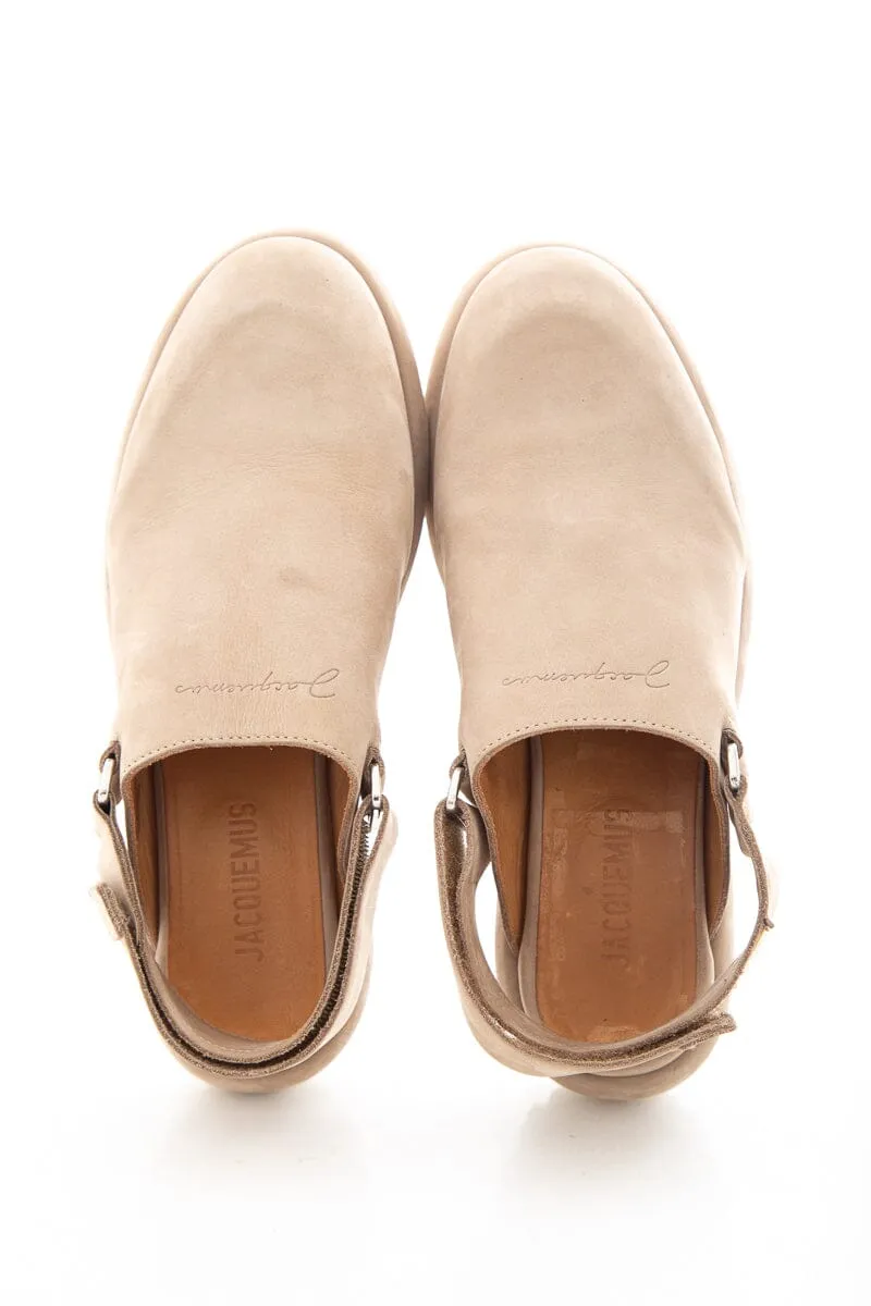 Jacquemus Taupe Nubuck Les Mules SZ 39