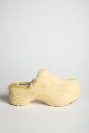 JIL SANDER | FUR CLOGS