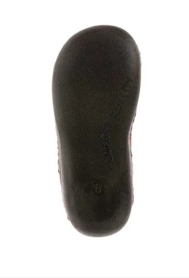 Kamik Cozytime Slippers in Red/Black : Youth Sizes 5 and 6