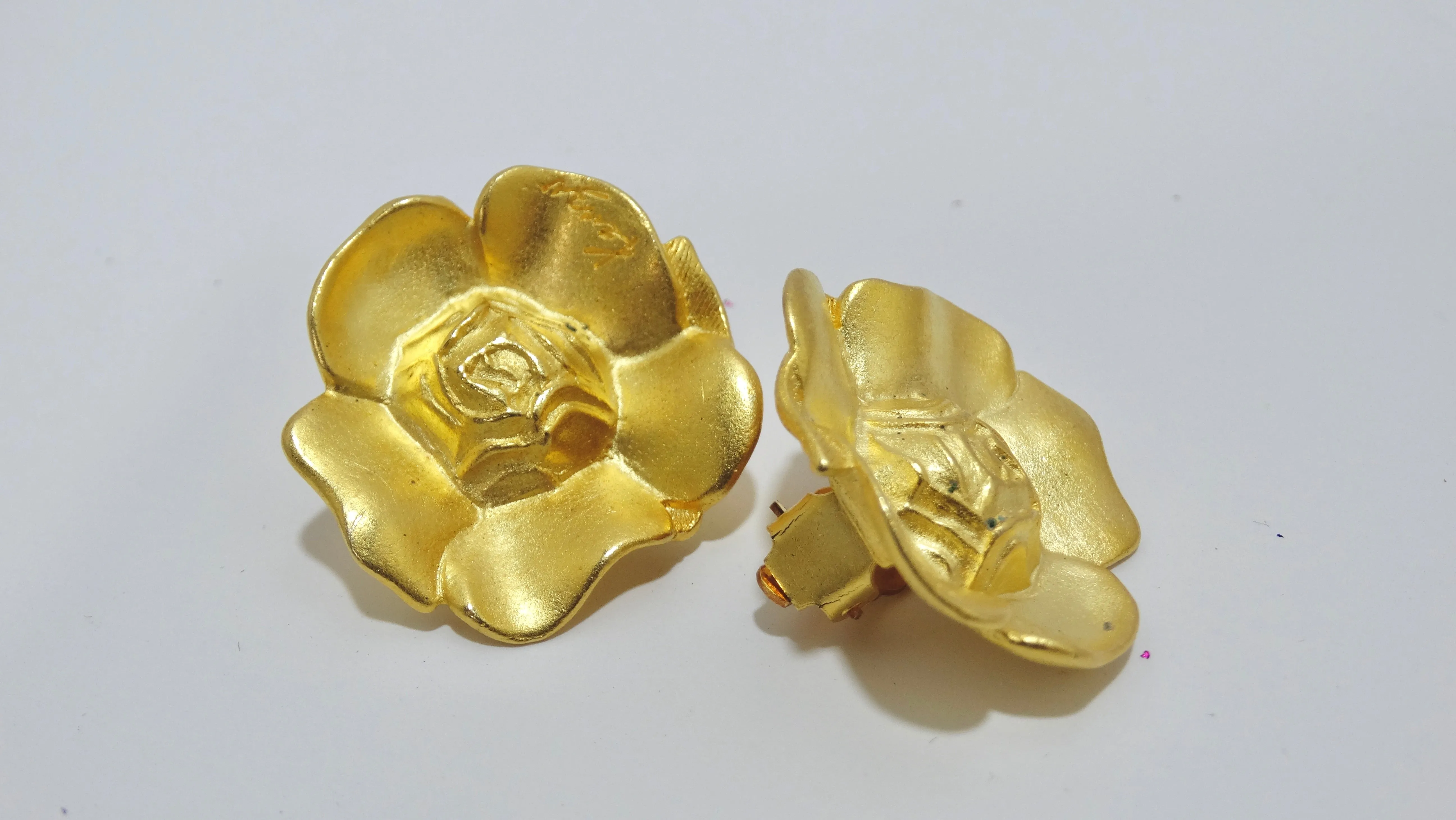 Kenzo Gold Flower Earrings